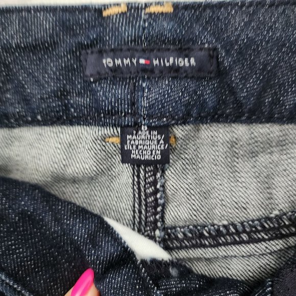Preowned with Tags Tommy Hilfiger Womens Dark Wash Modern Rise Crop Pants Size 8 - Picture 6 of 9